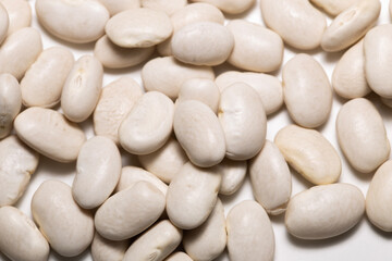 white beans called cannellini beans isolated on a white background