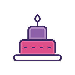 Cake icon vector stock.