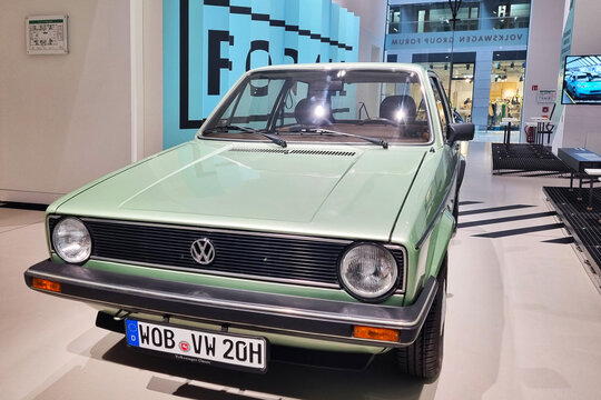 Berlin, Germany, October 2, 2022: old car Volkswagen Golf I.