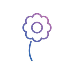 Sun Flower icon vector stock.