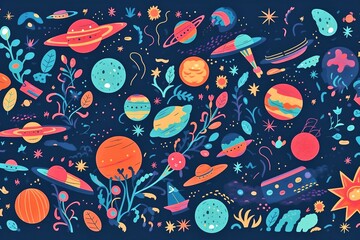 Universum-Hintergrund, made by Ai, Ai-Art
