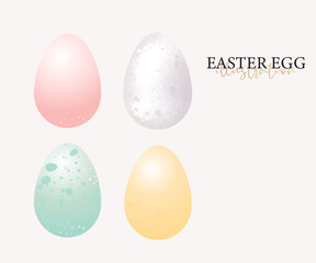 Fototapeta na wymiar set of easter eggs