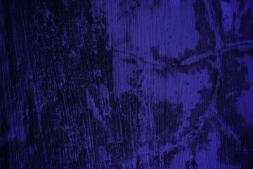 background concept using old cracked wall material in blue color with dark side, peeled off wall surface form abstract art, old wall background full of cracks and moss