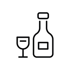 Wine icon vector stock.