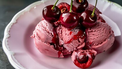 Delicious Cherry, fruity,  Ice Cream Sorbet / High Quality