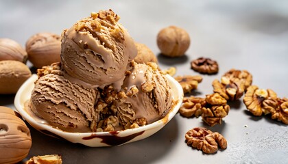 Delicious Walnut, Nut Ice Cream Sorbet / High Quality