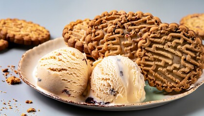 Delicious Biscuit, Sweet, Cookie nut Ice Cream Sorbet / High Quality