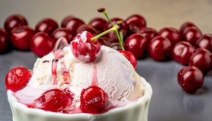 Delicious Cherry, fruity,  Ice Cream Sorbet / High Quality
