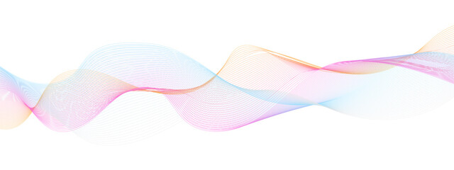 Abstract colorful lines background. Blending gradient colors. Digital frequency track equalizer. Abstract frequency sound wave lines and twisted curve lines background. Vector illustration.
