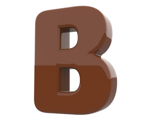 realistic number and letter shaped like chocolate donuts in 3d render