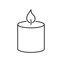 Candle icon. Vector sign in simple style isolated on white background.