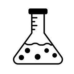 Chemical flask Vector Icon

