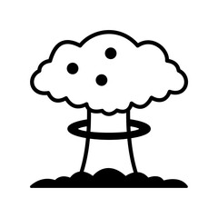 Atomic explosion Vector Icon

