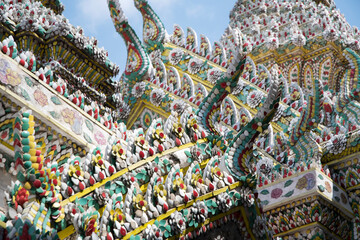 Architecture detail of the building inside the Grand Palace Bangkok