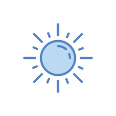 Sun icon. Suitable for Web Page, Mobile App, UI, UX and GUI design.