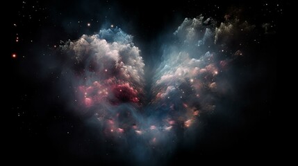 a heart of a galaxy, highly datailed, space clouds Generative AI - obrazy, fototapety, plakaty