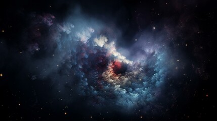 Obraz premium a heart of a galaxy, highly datailed, space clouds Generative AI