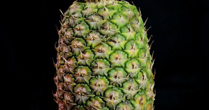Pineapple spinning black background