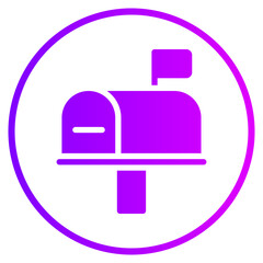 mail box gradient icon