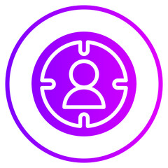target audience gradient icon
