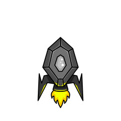 spaceship icon, a simple spaceship design with an elegant concept