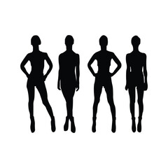 silhouette nice black fur model