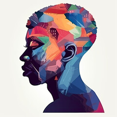 African people colorful illustration africa day concept ai generated