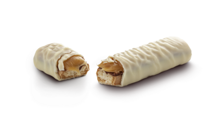 Caramel White Chocolate Bar Isolated On a Transparent Background