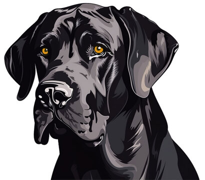 Deutsche Dogge schwarz Doggenkopf