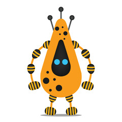 cute illustration mascot robot design kawaii

