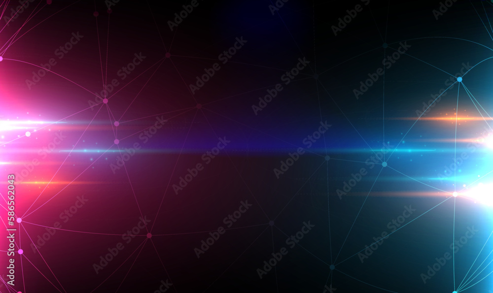 Aufkleber abstract futuristic technology background with wireframe and glowing light effect. hi tech digital t