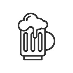 Beer icon vector illustration. Food and cooking. Minimalism vector symbols, line icon for logo, mobile app and website design. Vector illustration, EPS10.