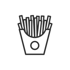 French fries icon vector illustration. Food and cooking. Minimalism vector symbols, line icon for logo, mobile app and website design. Vector illustration, EPS10.