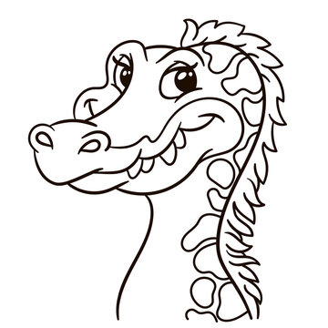 recommend clip art: Spinosaurus dinosaur cartoon character. Cute baby animal print for kids.