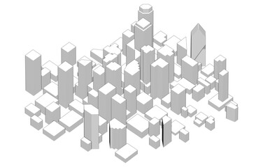 abstract city map