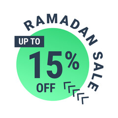 Ramadan Super Sale Get Up to 15% Off on Dotted Background Banner