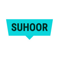 Suhoor Essentials Tips and Tricks for a Healthy Ramadan. Turquoise Vector Callout Banner