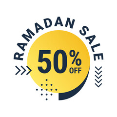 Ramadan Super Sale Get Up to 50% Off on Dotted Background Banner