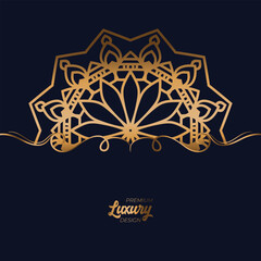 Luxury mandala background with golden arabesque pattern 
