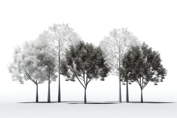 Fototapeta na wymiar winter forest with snow-covered trees. Generative AI