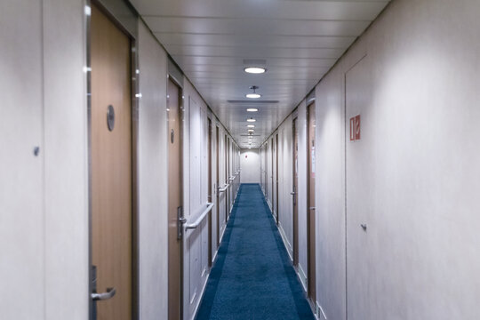 interior corridor on a cruise ship