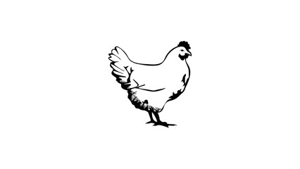 laying hen silhouette
