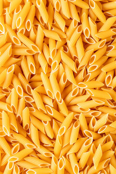Background of 'Penne' pasta.