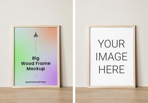 Big Wooden Frame Mockup