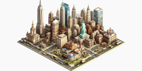 clipart traveling new york city Generative AI