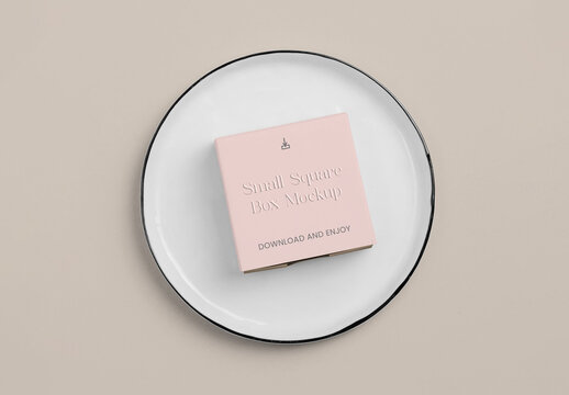 Small Square Box Mockup Top View