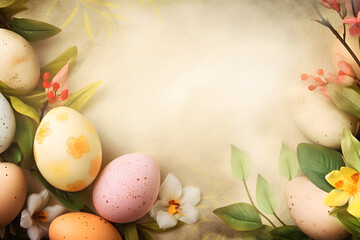 Easter Background for Cards, Giftcards, Mails, etc. made with Generative AI