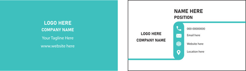 Modern business card,Template business card,Illustration business card,Geometric business card,Clean business card.