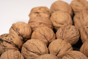 delle belle noci, foto macro di noci, primo piano di noci di colore marrone