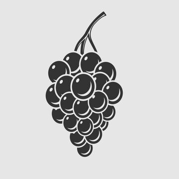 Grape icon isolated on white background. Vector illustration	